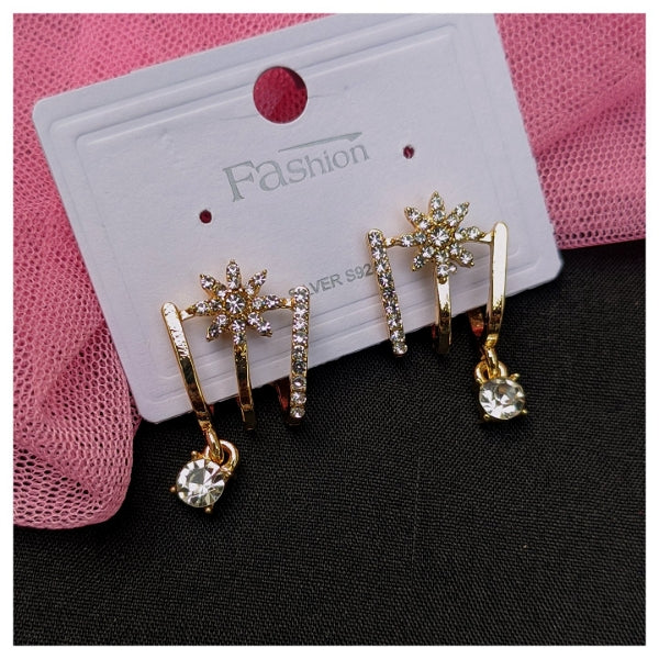 Korean Star Cuff Earrings - Gulmohar Jewels