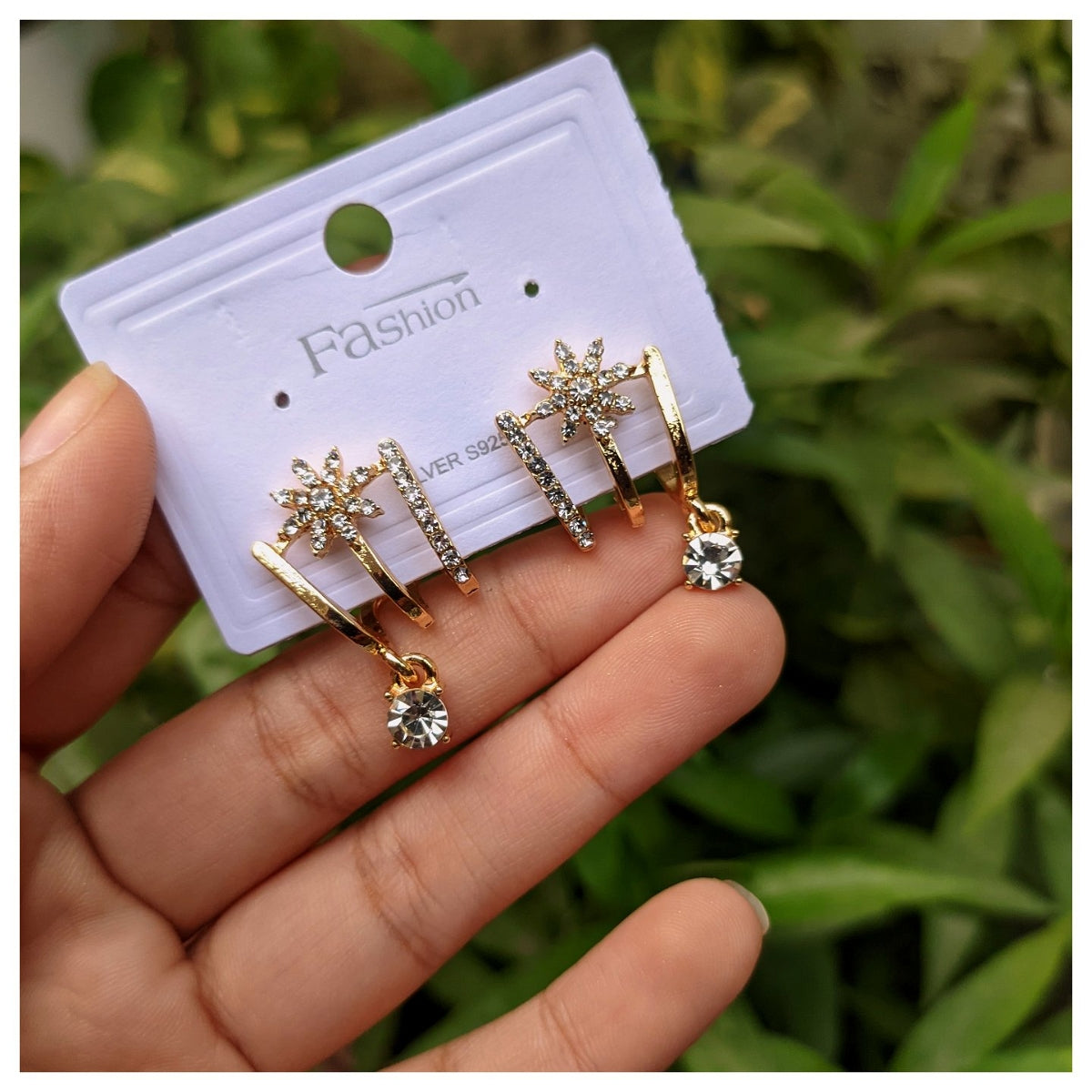 Korean Star Cuff Earrings - Gulmohar Jewels