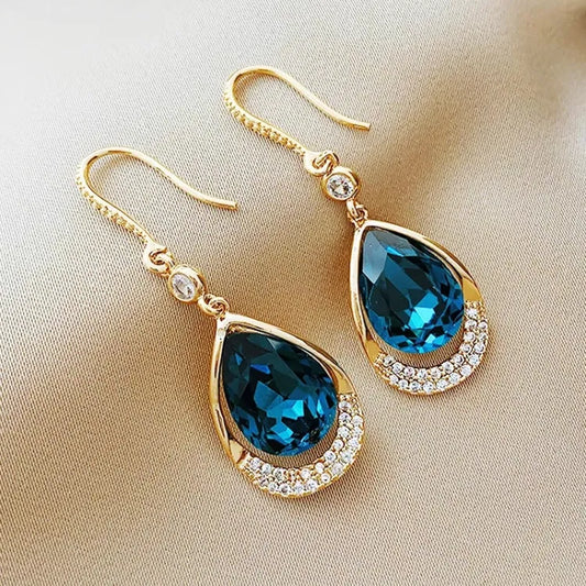 Korean Peacock Drop Earrings - Gulmohar Jewels