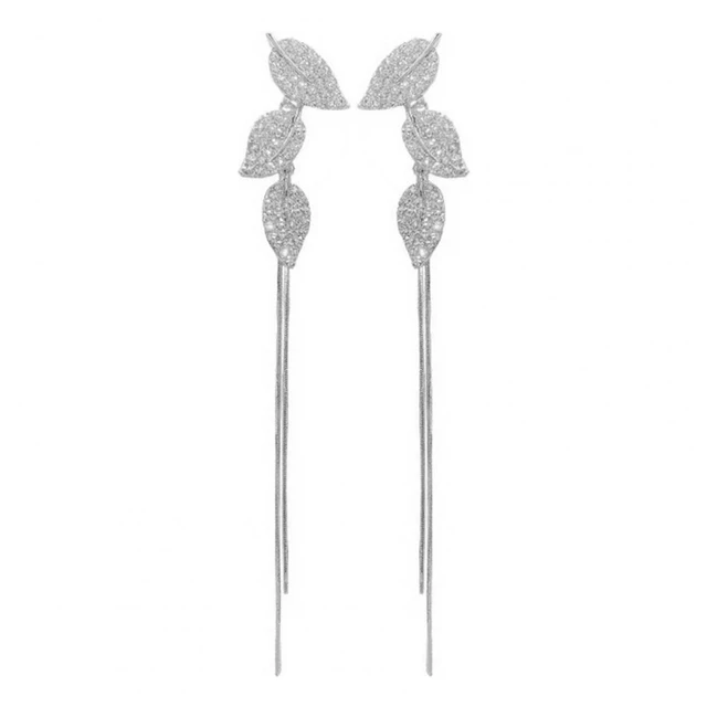 Korean Leaf Dangle Earrings - Gulmohar Jewels