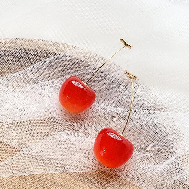 Korean Cherry Drop Earrings - Gulmohar Jewels